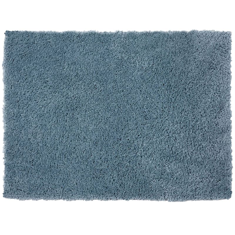 Blue Drylon Bath Mat, 17x24