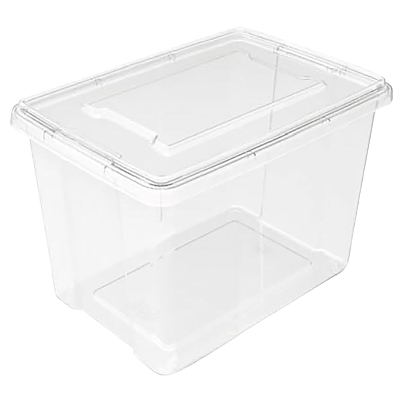 Clear Classic Storage Box with Lid, 20L
