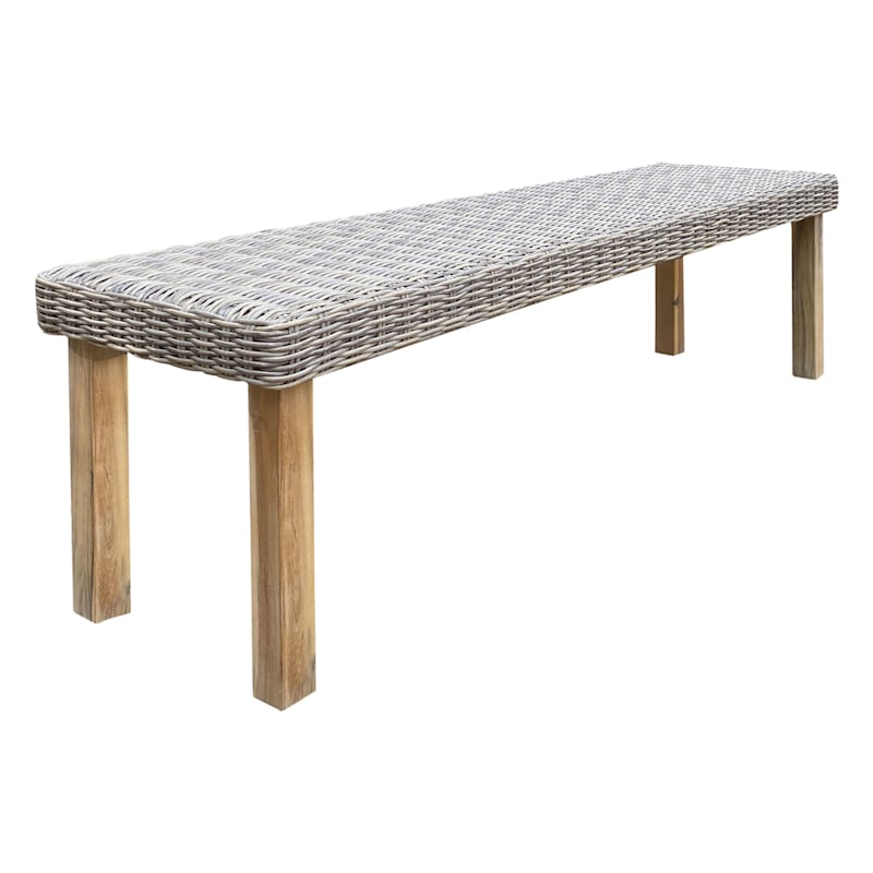 outdoor woven bench