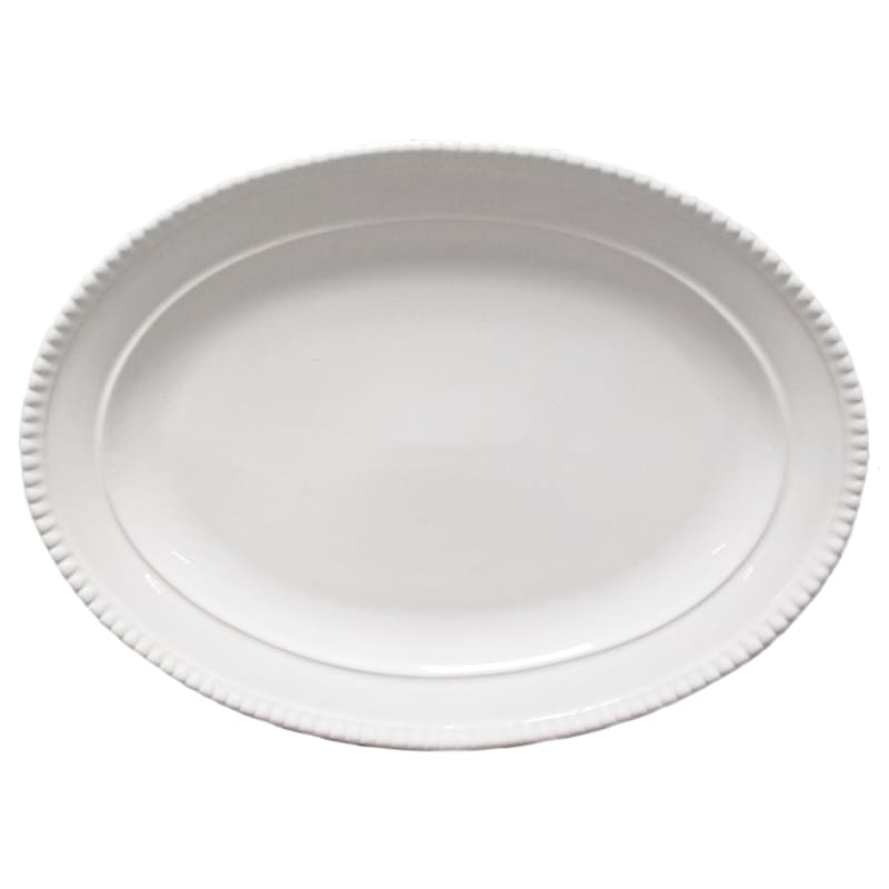 White Pearl Ceramic Platter, Small