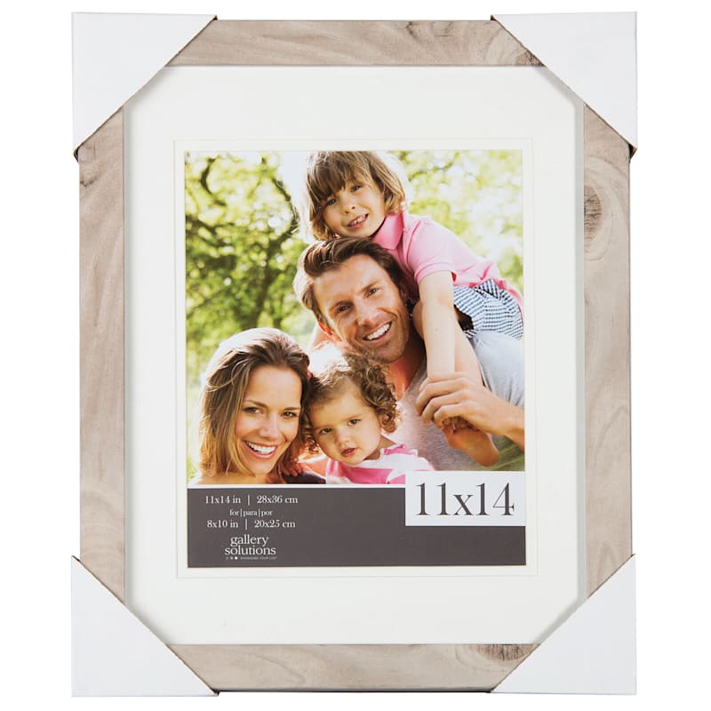 11X14 Matted To 8X10 Linear Profile Double Mat Portrait Photo Frame