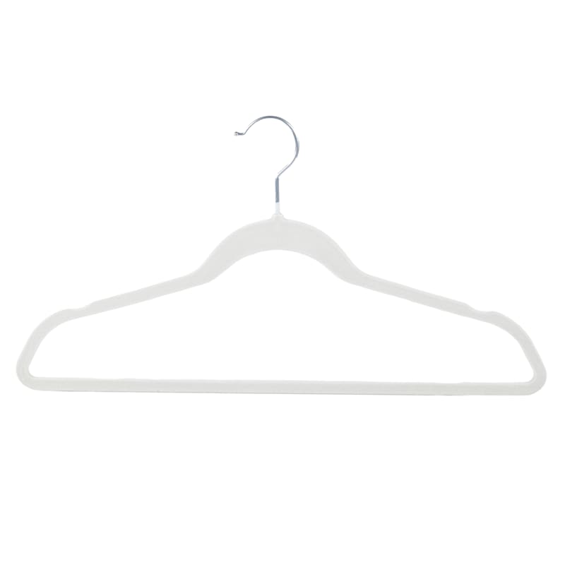 Home Basics Flocked Velvet Suit Hanger, (Pack of 25), Grey, STORAGE  ORGANIZATION