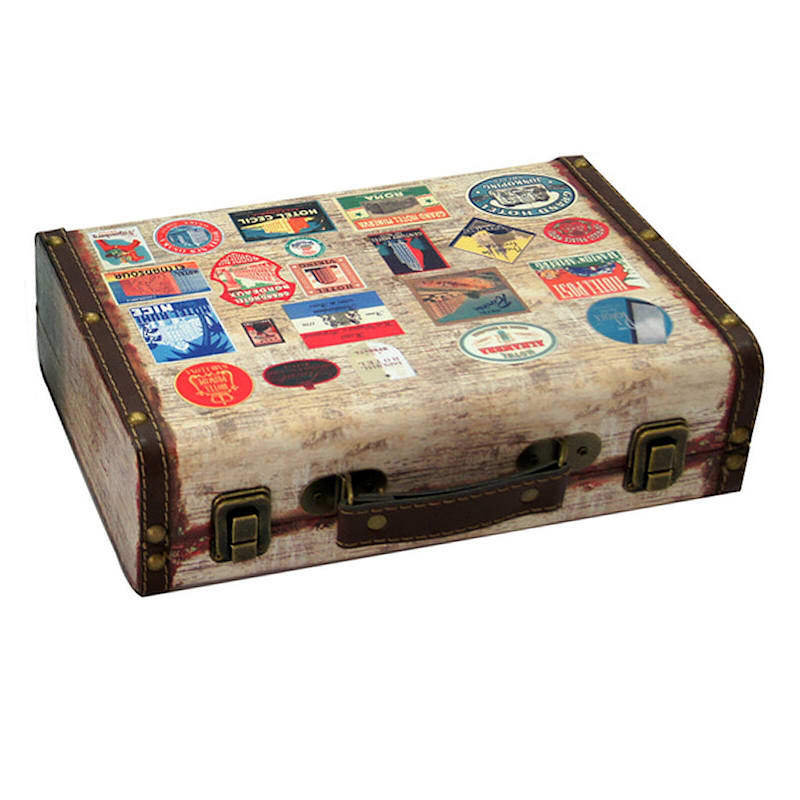 Vintage Wooden Suitcase, 12x4