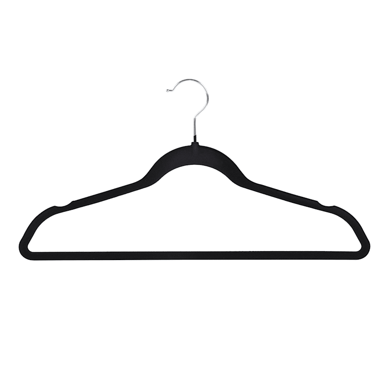 10-Piece Velvet Suit Hangers, Black