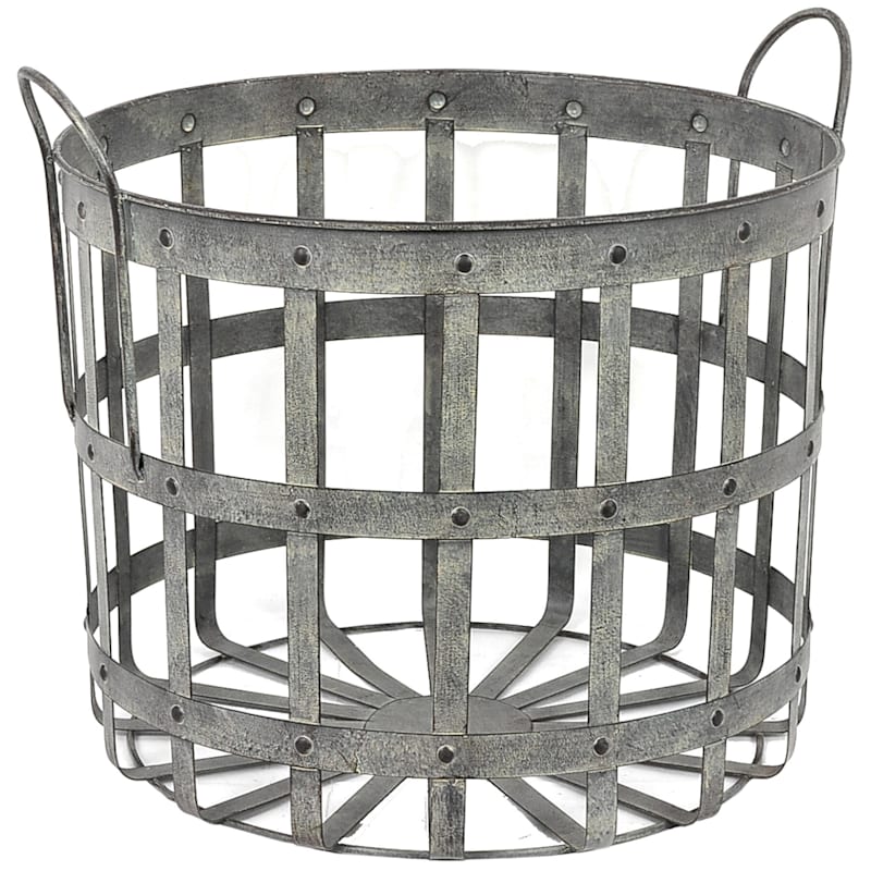 Iron Rivet Storage Basket, Large