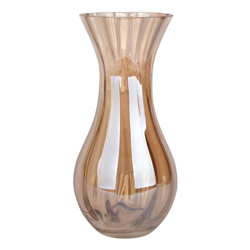 Grace Mitchell Amber Glass Vase, 8"