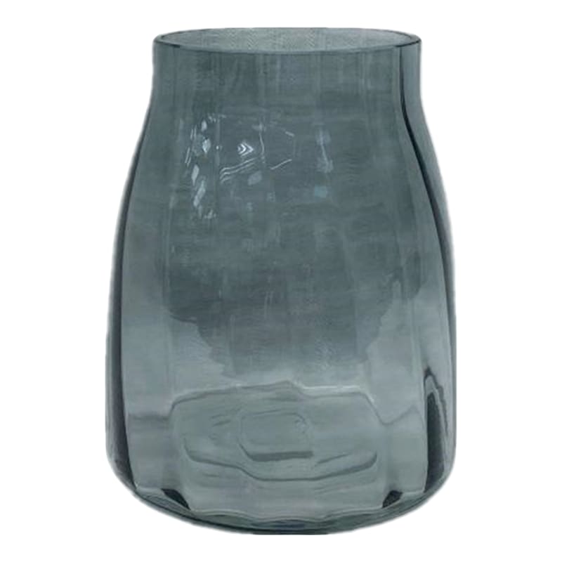 Laila Ali Clear Smoke Glass Vase, 6"