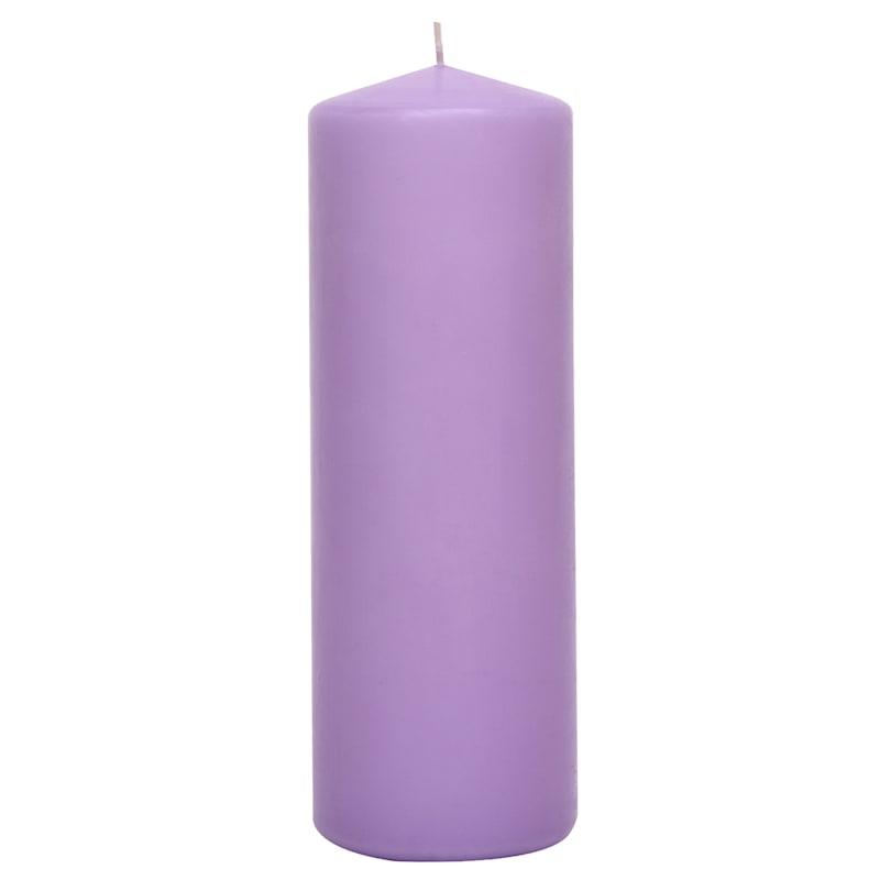 Purple Unscented Overdip Pillar Candle, 3x8