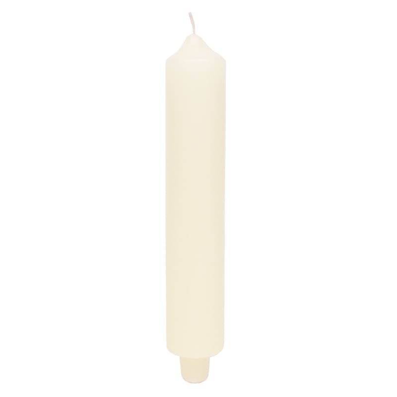 Ivory Unscented Carriage Candle, 9"