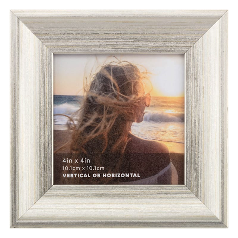 Silver Scoop Profile Tabletop Photo Frame, 4x6