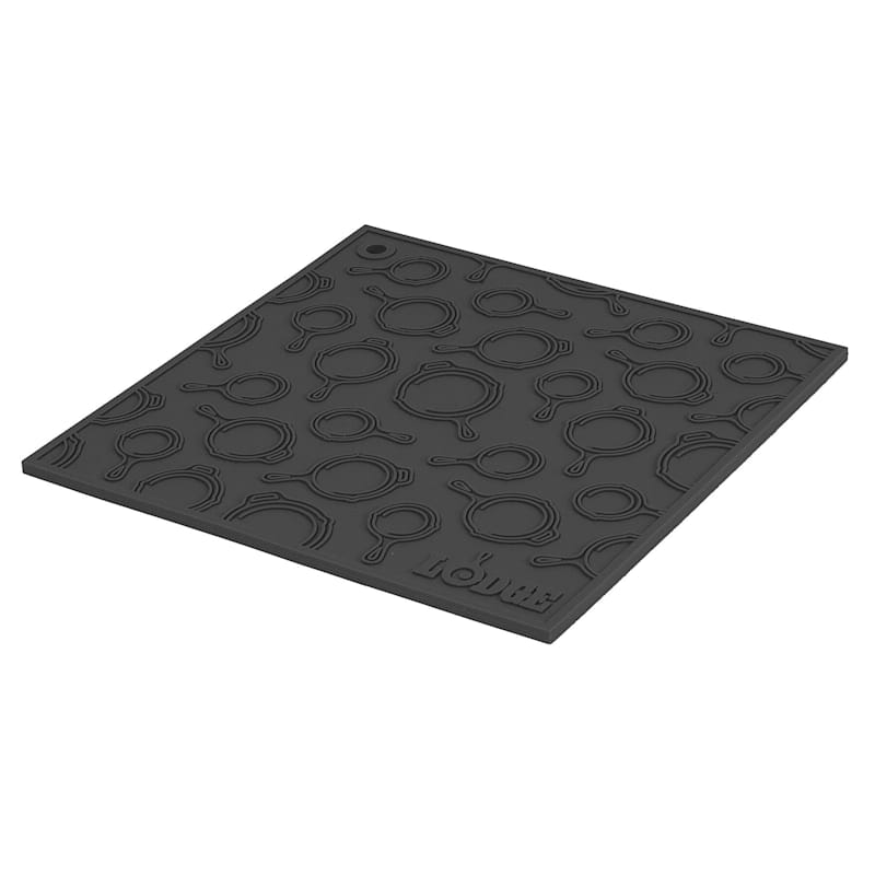 Lodge Square Silicone 7 Trivet, Black, Sold by at Home