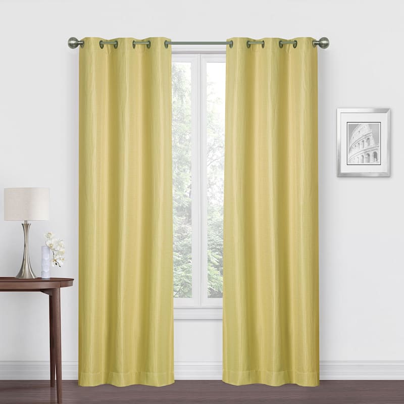 Morisson Yellow Blackout Grommet Curtain Panel, 84"