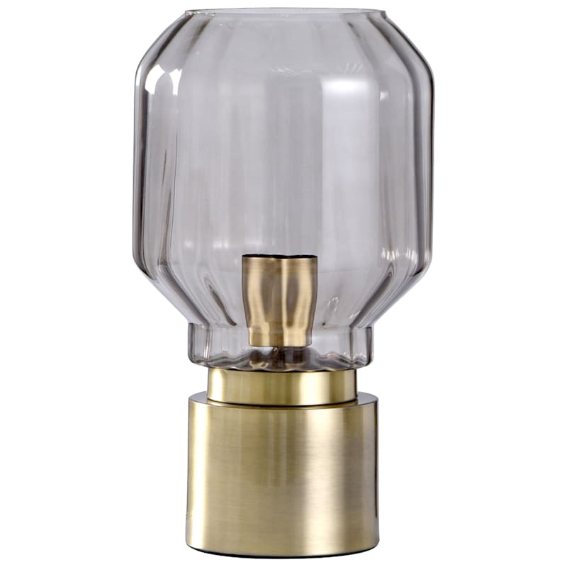 Smoke Glass Uplight Lamp, 15"