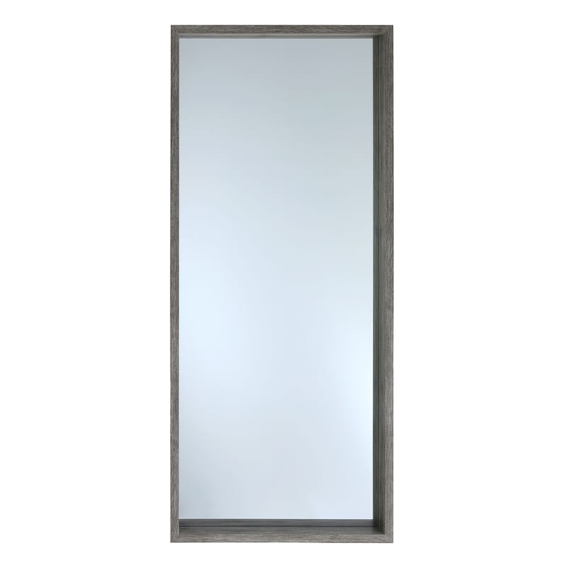 24x58 Dark Grey Wood Deep Frame Leaner, How To Frame A Mirror At Home