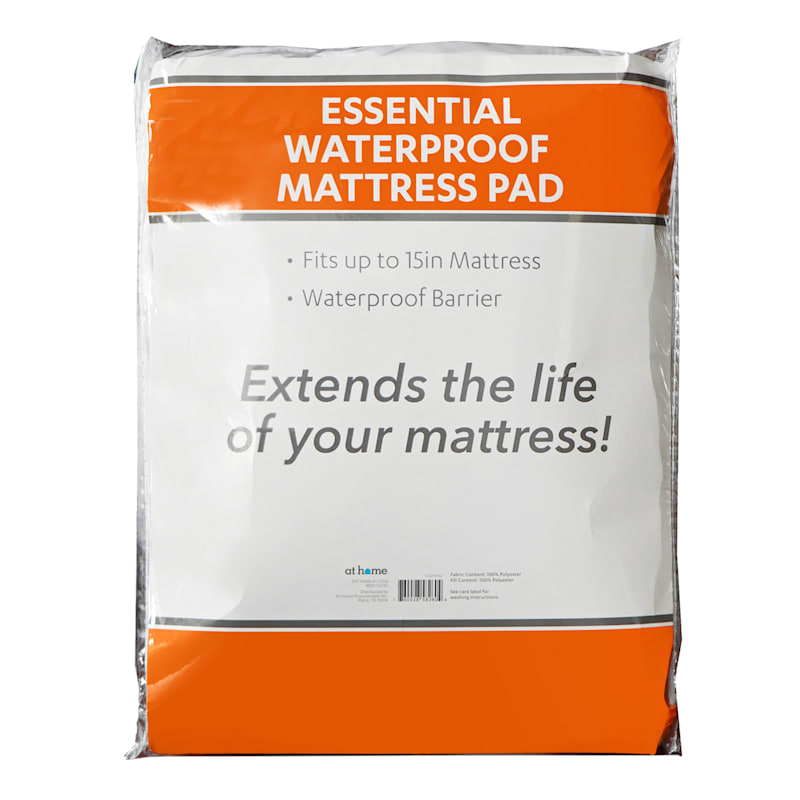 Essentials Waterproof Mattress Pad Queen