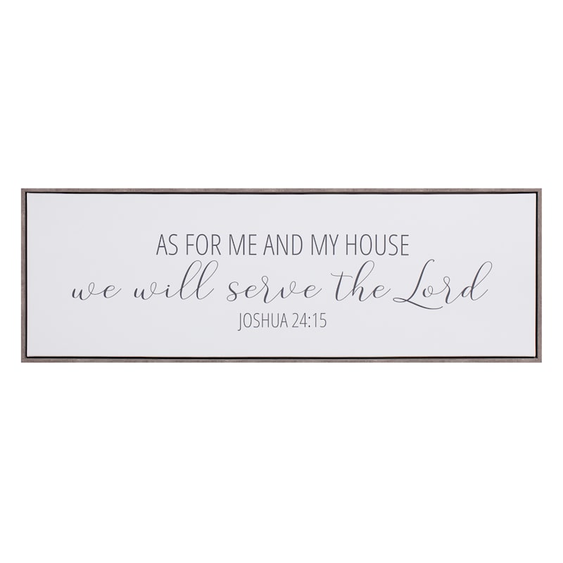 Bible Verse Canvas Wall Sign, 36x12