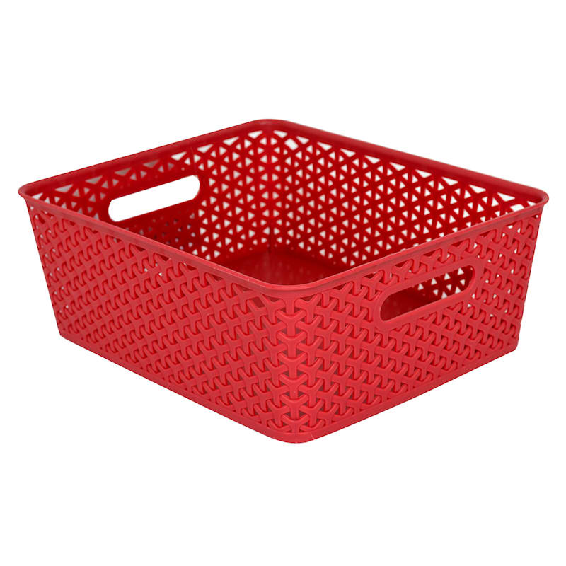 Red Y-Weave Storage Basket, Large
