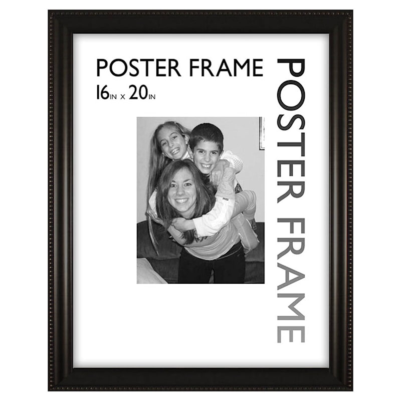 Wide Black Bead Poster Frame, 16x20