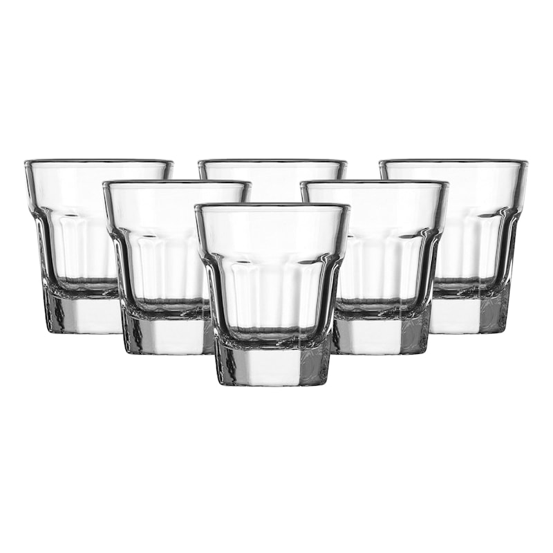 Set Of 6 Panel Basic Shot Glass