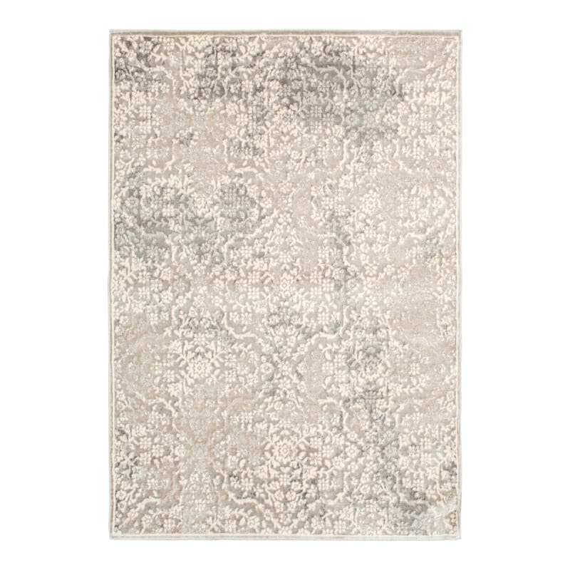 (D469) Griffen Grey Woven Area Rug, 8x10