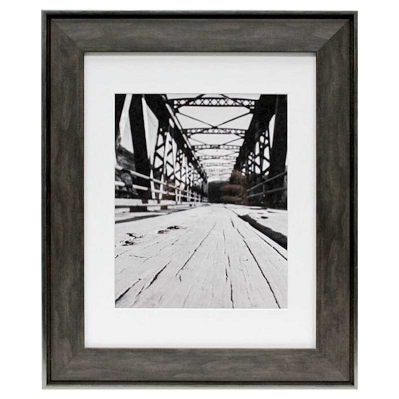 11X14 Matted To 8X10 Black/Brown Poster Frame
