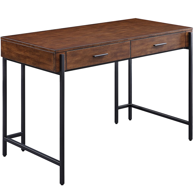 Parkview Metal & Wood Writing Desk with Storage, 48"