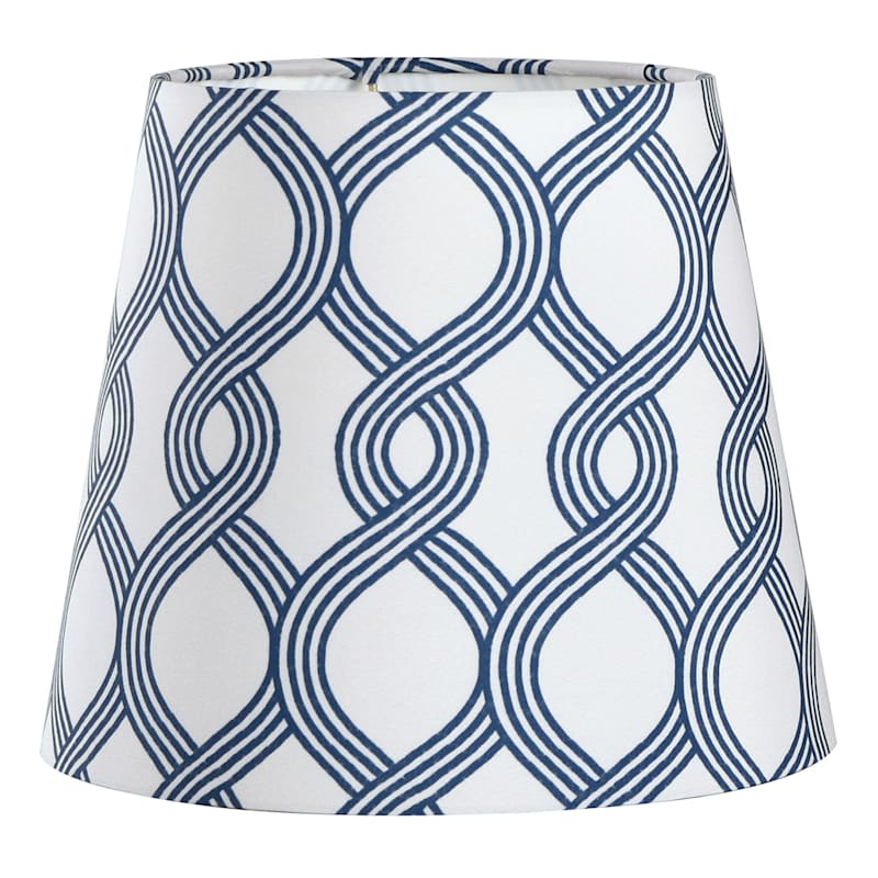 Grace Mitchell Blue & White Accent Lamp Shade, 10.5x9