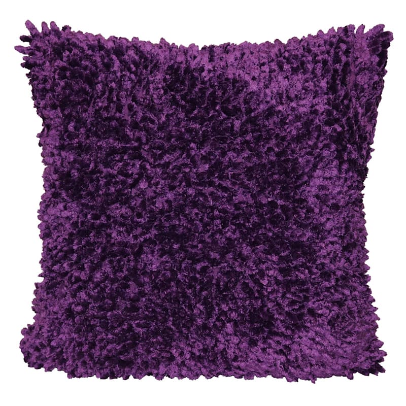 Winslow Purple Textured Throw Pillow, 18"