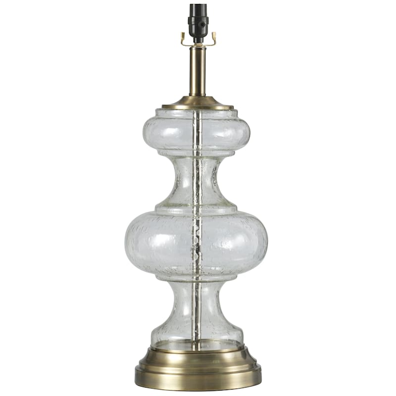 Clear Glass Double Gourd Lamp, 24"