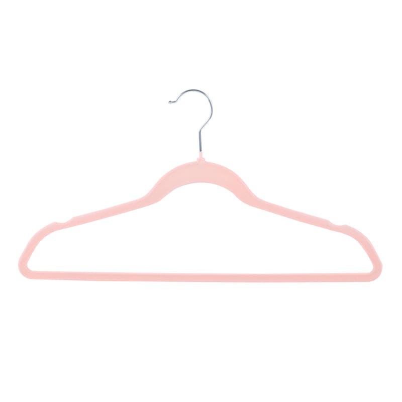 Non Slip Velvet Clothing Hangers, 50 Pack, Pink - AliExpress