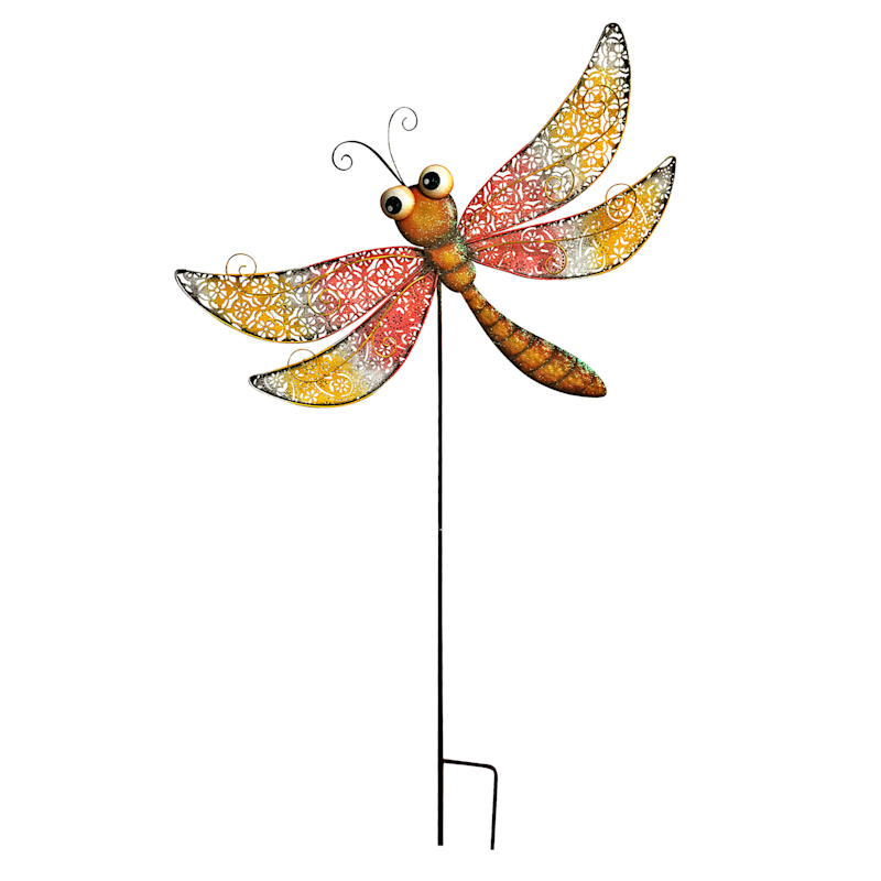 Yellow Dragonfly Garden Stake, 37.5