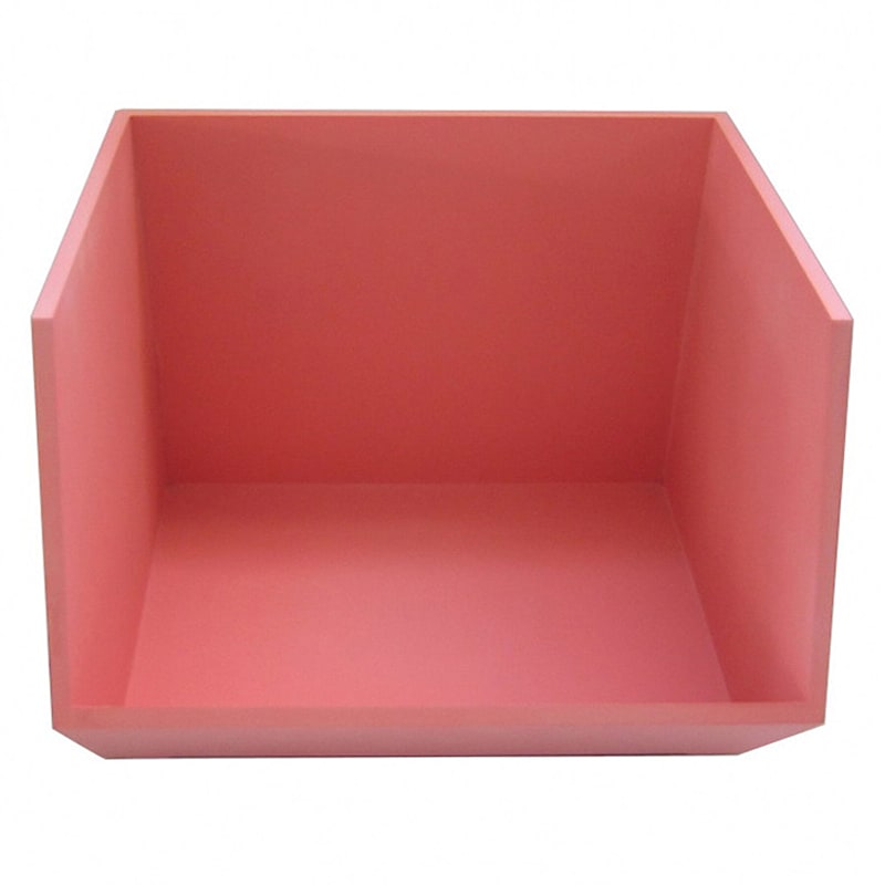 Stackable Light Pink Wooden Storage Bin