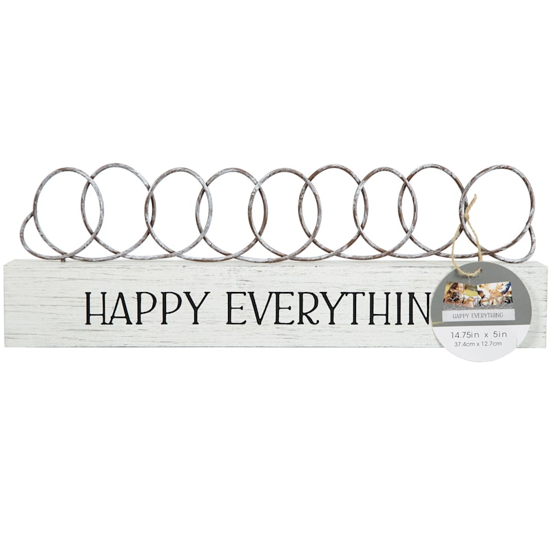 Photo Bar Happy Everything And Silver Wire Photo Clip
