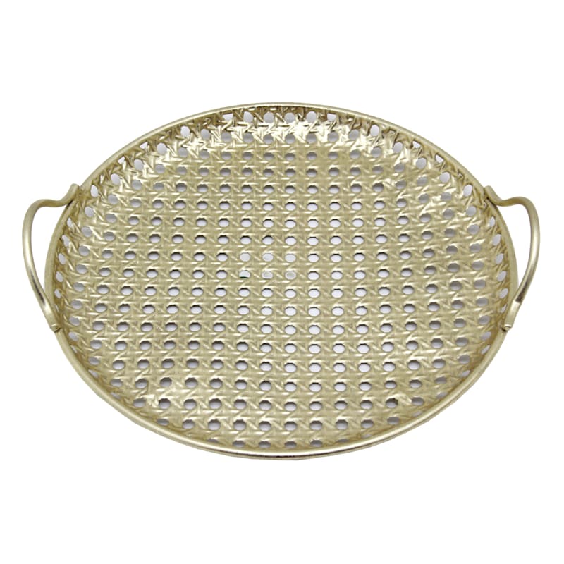 Grace Mitchell Gold Hammered Metal Tray, 18.5"