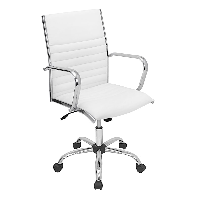 Master Contemporary Adjustable Office Chair, White