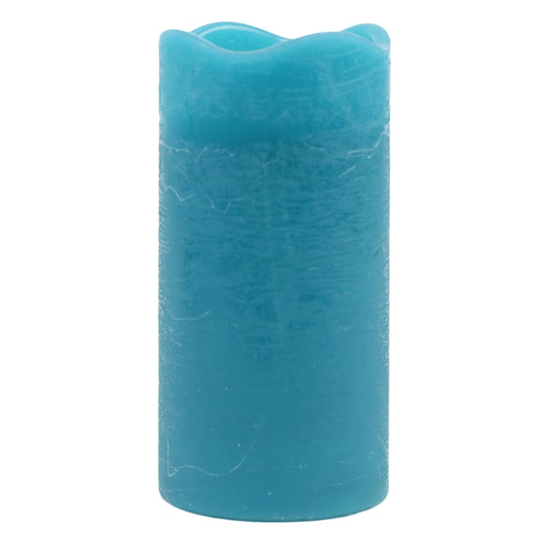 3X6 Led Wax Candle With 6 Hour Timer Blue
