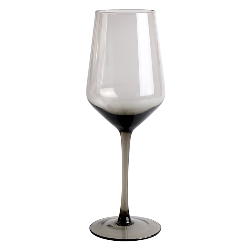 Laila Ali Modern Living Stem Wine Glass, Smoke Gray