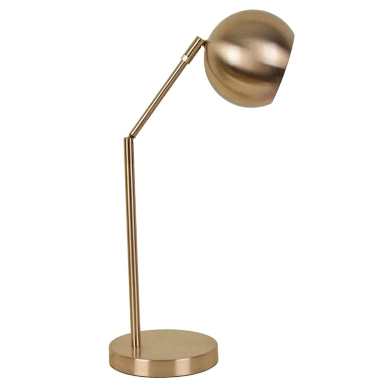 Gold Metal Adjustable Task Lamp, 15"