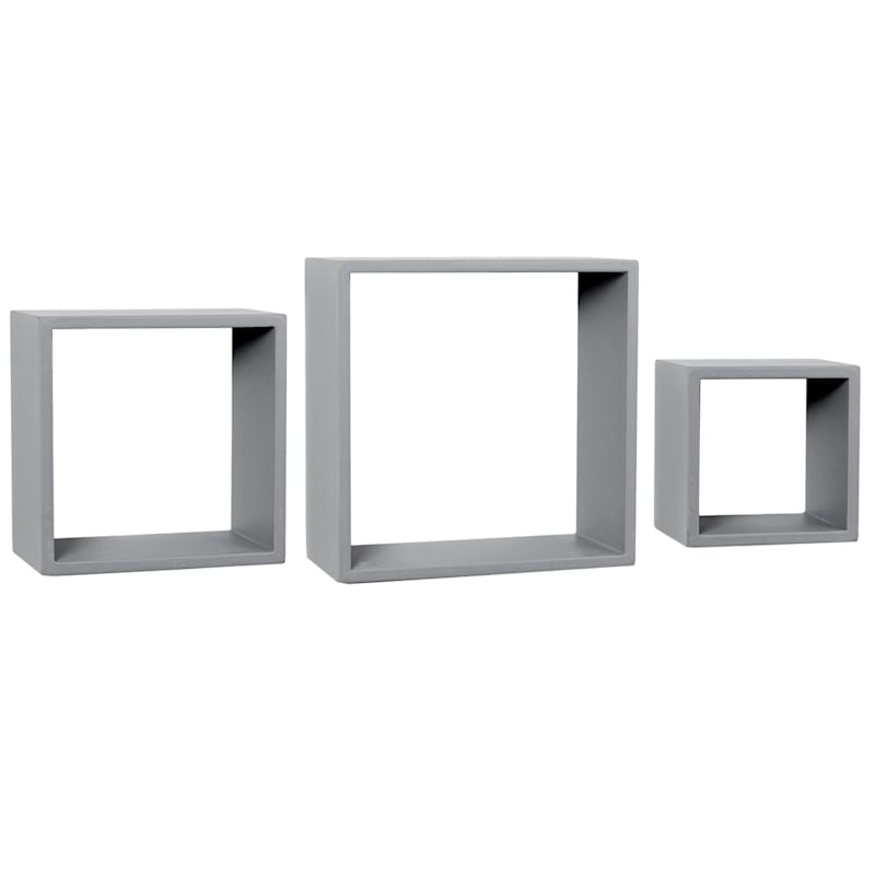 Wooden cube 2025 wall shelves