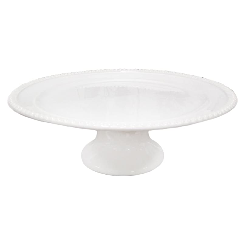 White Ceramic Pearl Cake Stand