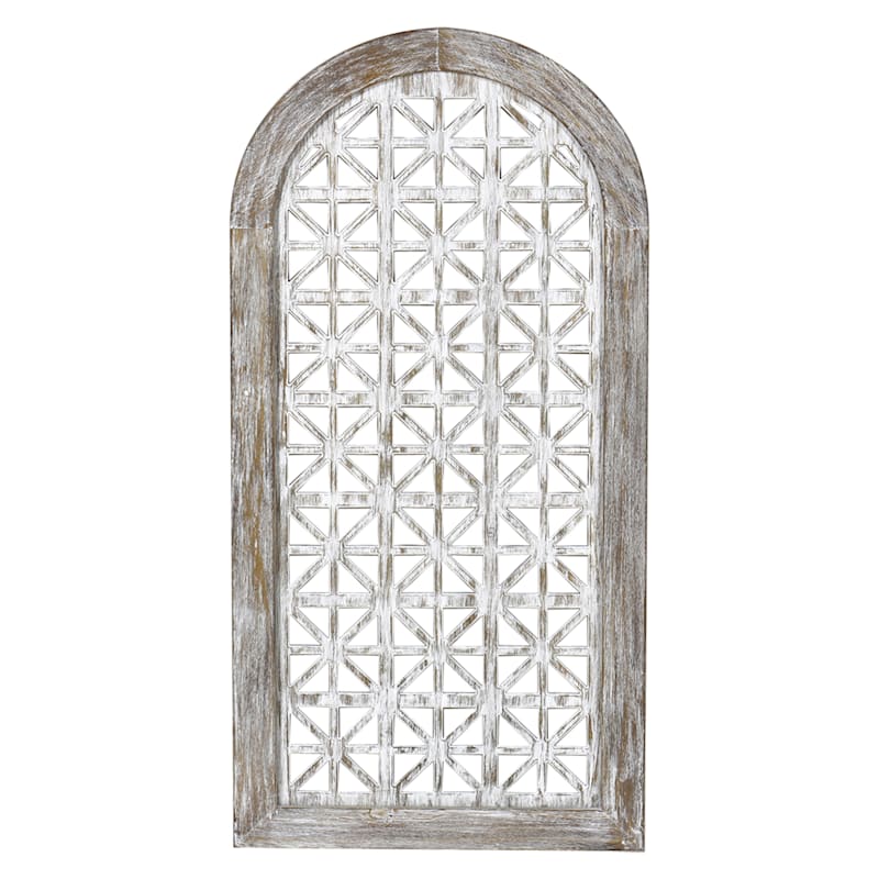 Carved Wooden Arch Wall Decor, 22x46