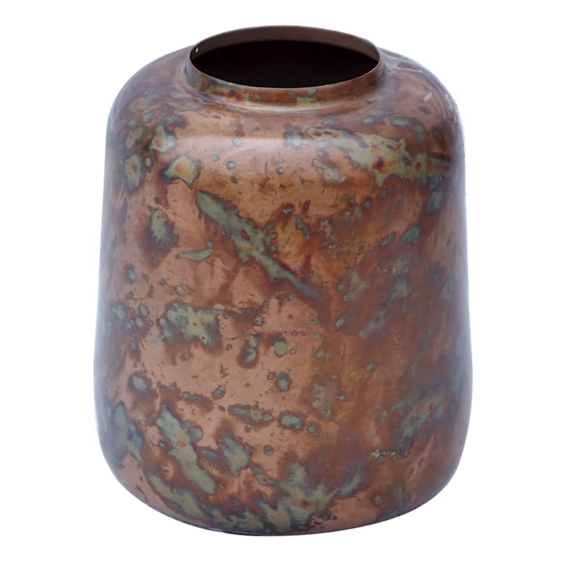 Oxidized Iron Vase, 6"