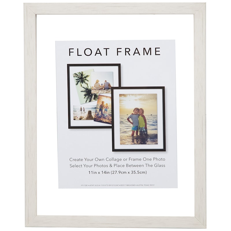 11X14 White Linear Profile Float Photo Wall Frame