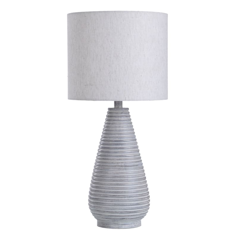 Found & Fable Grey Table Lamp with Shade, 26"