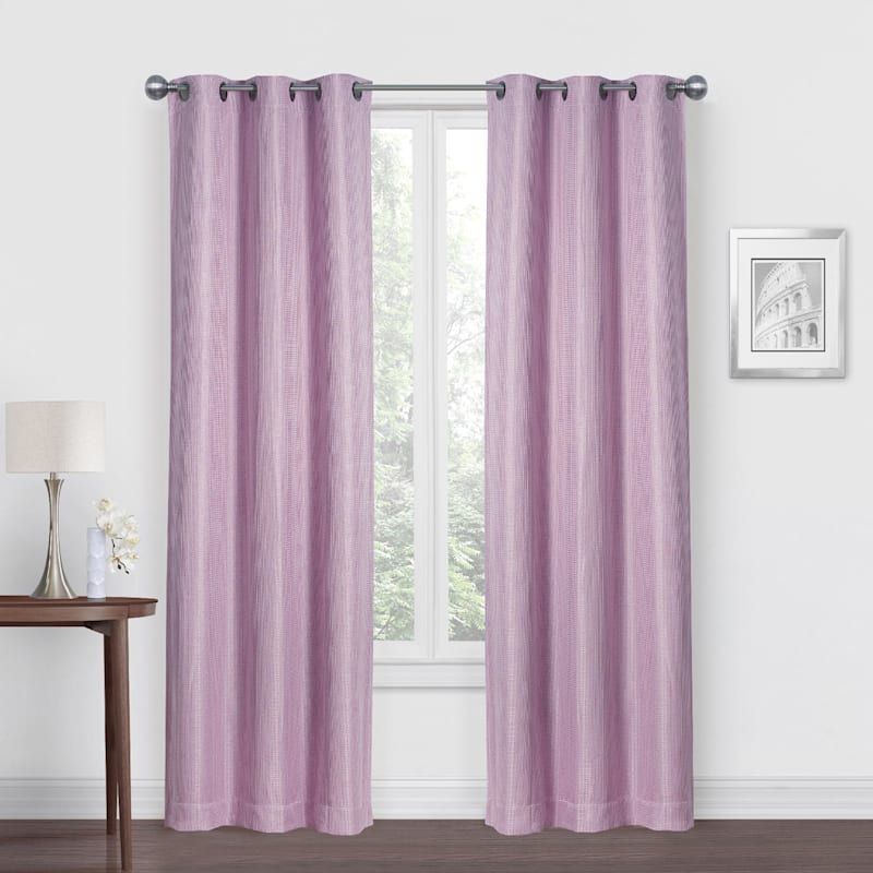 Morisson Purple Blackout Grommet Curtain Panel, 84"