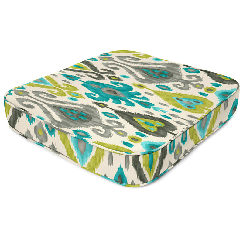 Paso Turquoise Outdoor Gusseted Back Cushion