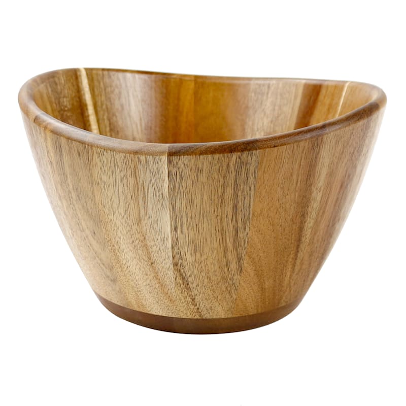 Organic Wooden Shaped Bowl, 9.2"