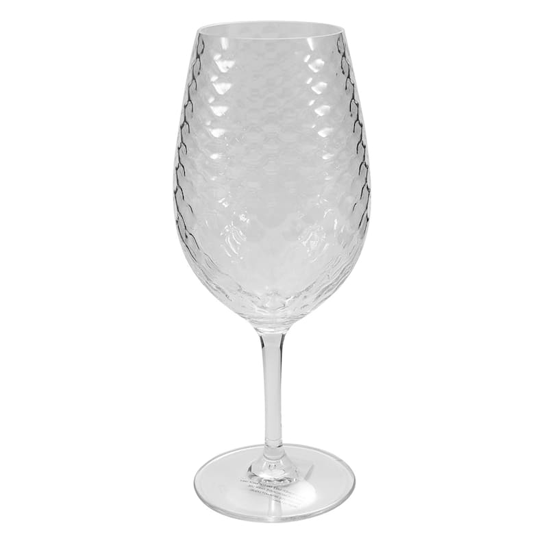Clear Textured Wine Glass, 23oz Sold by at Home