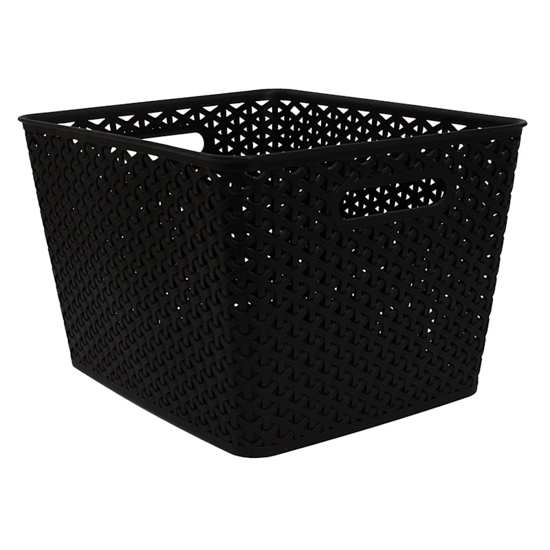 Black Y-Weave Storage Basket, Large