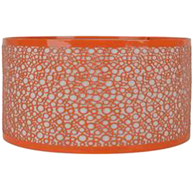 Orange Metal Drum Table Lamp Shade, 8 X 11 Drum Lamp Shader